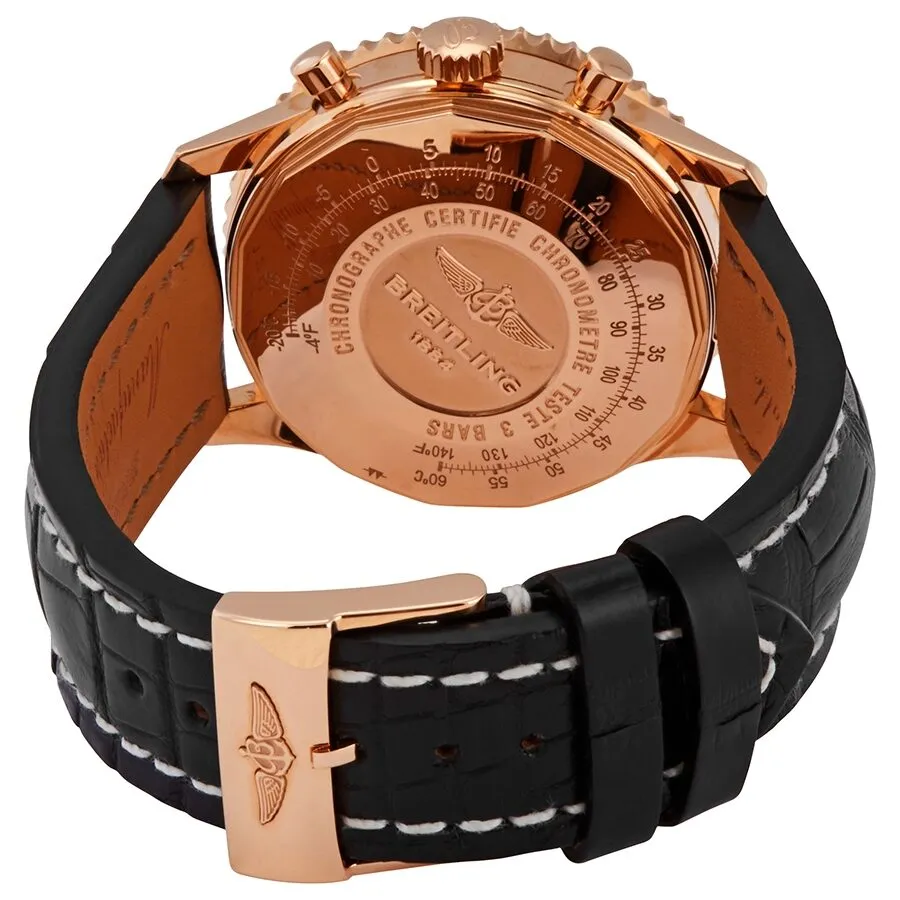 Breitling Navitimer 01 Black Dial 18k Rose Gold Chronograph Men's Watch RB012012/BB07BKCT RB012012/BB07-743P