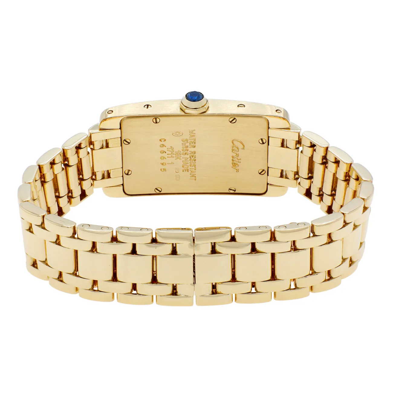 Cartier 18K Yellow Gold Tank Americaine W26015K2