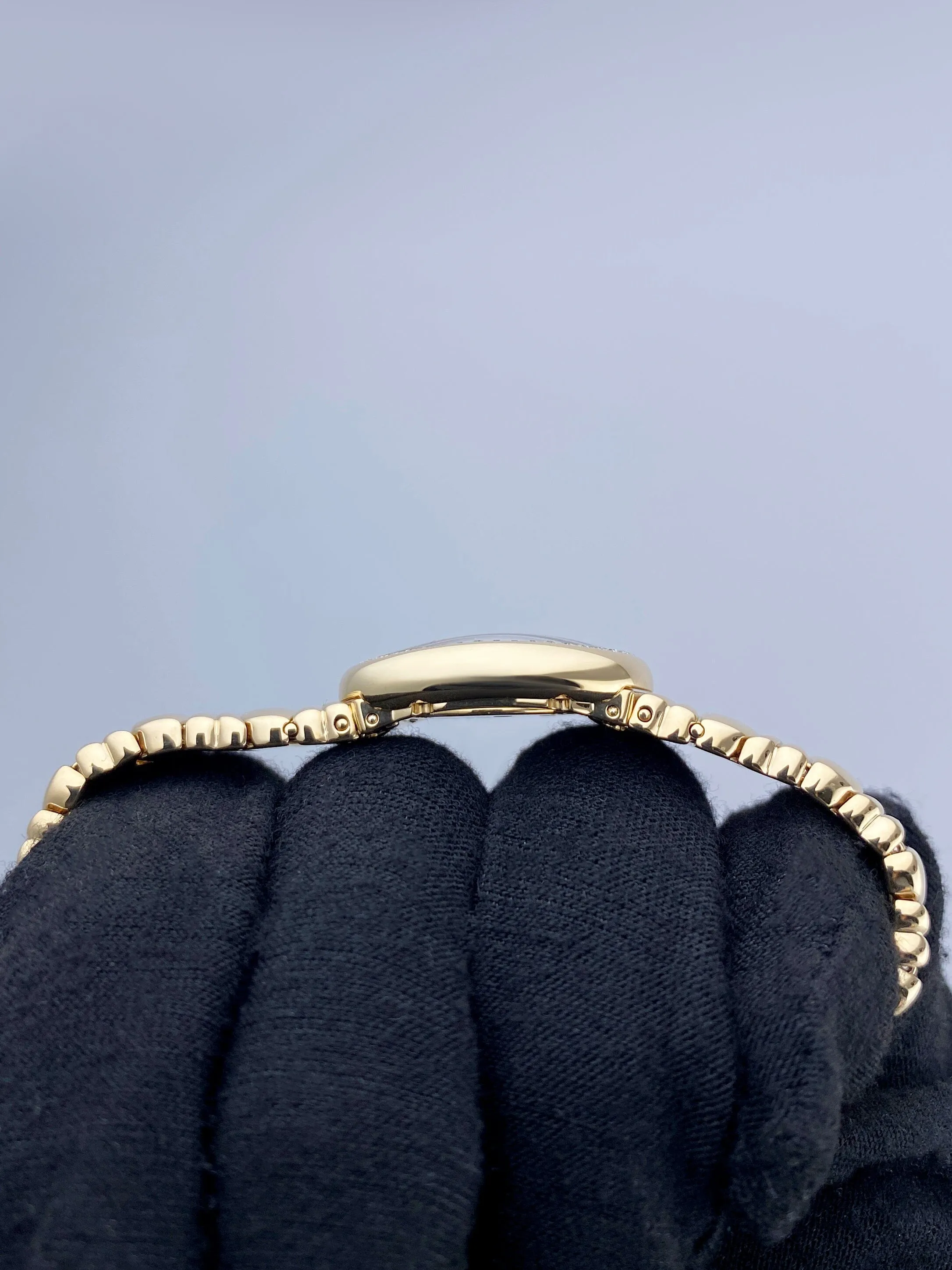 Cartier Baignoire Mini WB5047D8 / 1960 Diamond 18k Yellow Gold Ladies Watch