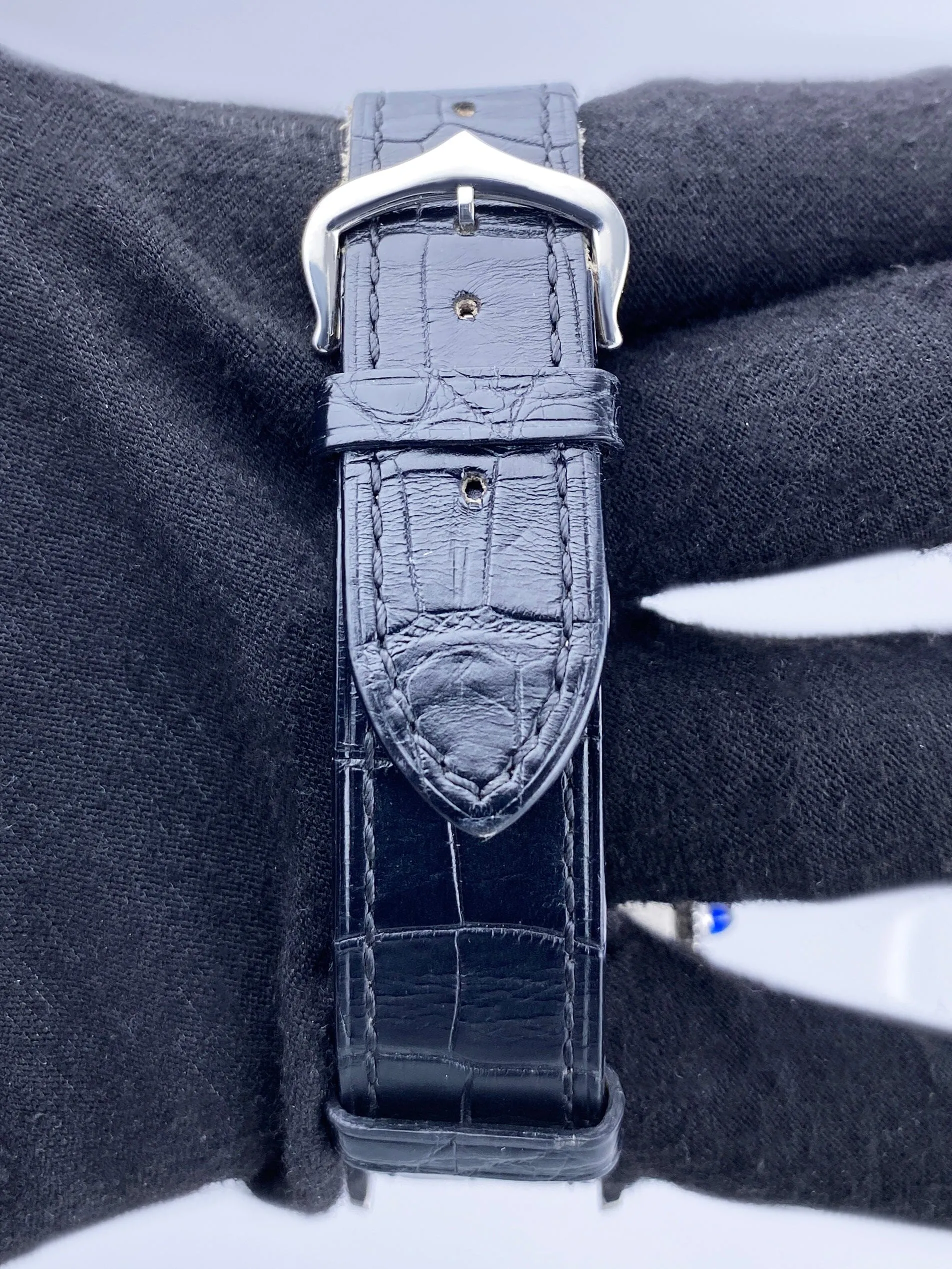 Cartier Santos Dumont W2SA0011 Silver Dial Mens Watch Box Papers