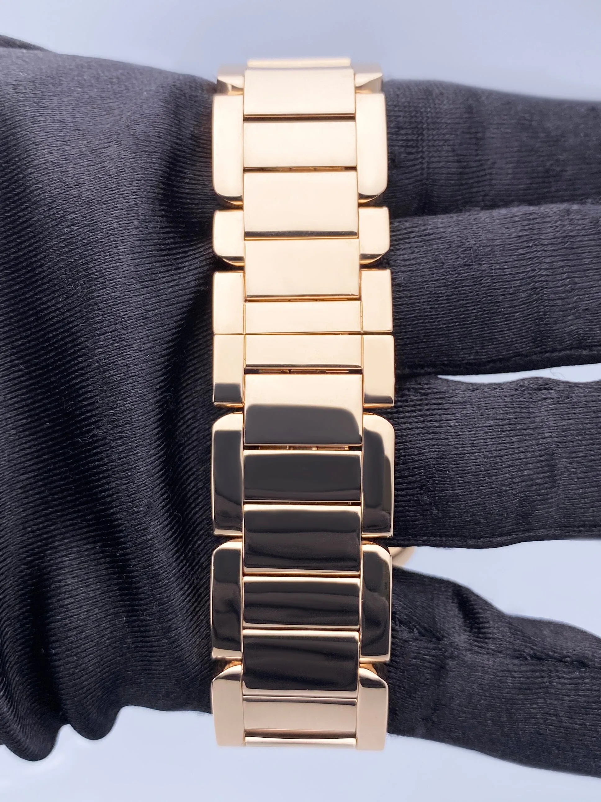 Cartier Tank Anglaise Midsize W5310003 18K Rose Gold Ladies Watch Box Papers