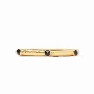 Catalina Hinge Bangle, Obsidian Black