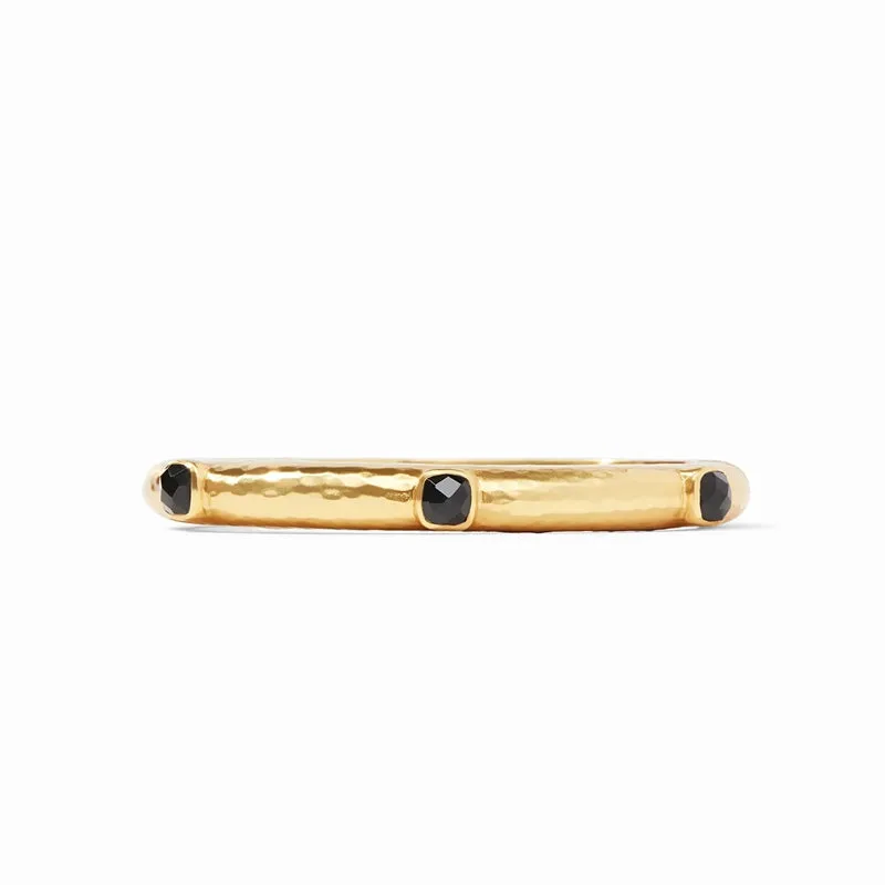 Catalina Hinge Bangle, Obsidian Black