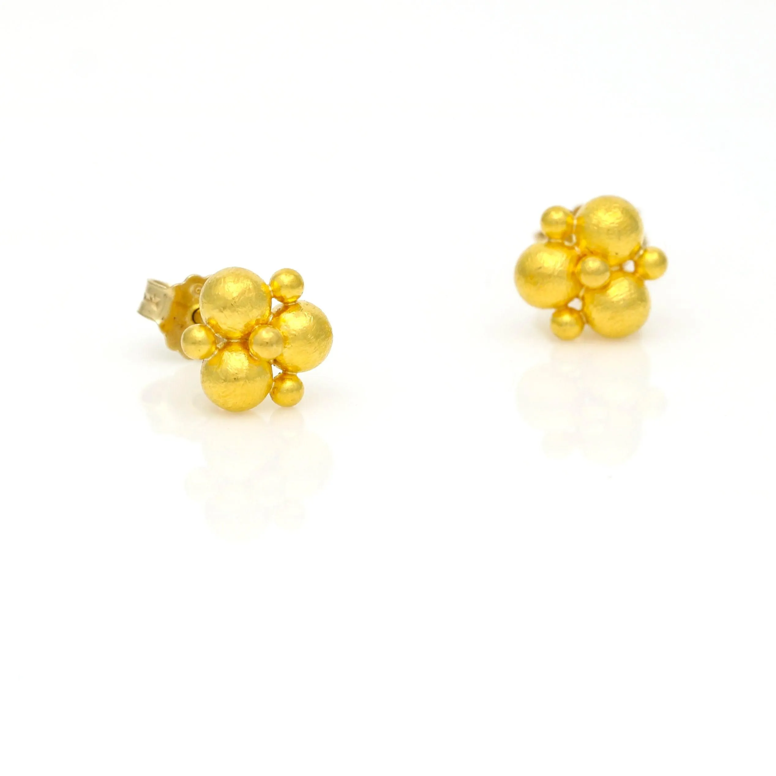 Cevherun 24k Gold Women's Stud Earrings