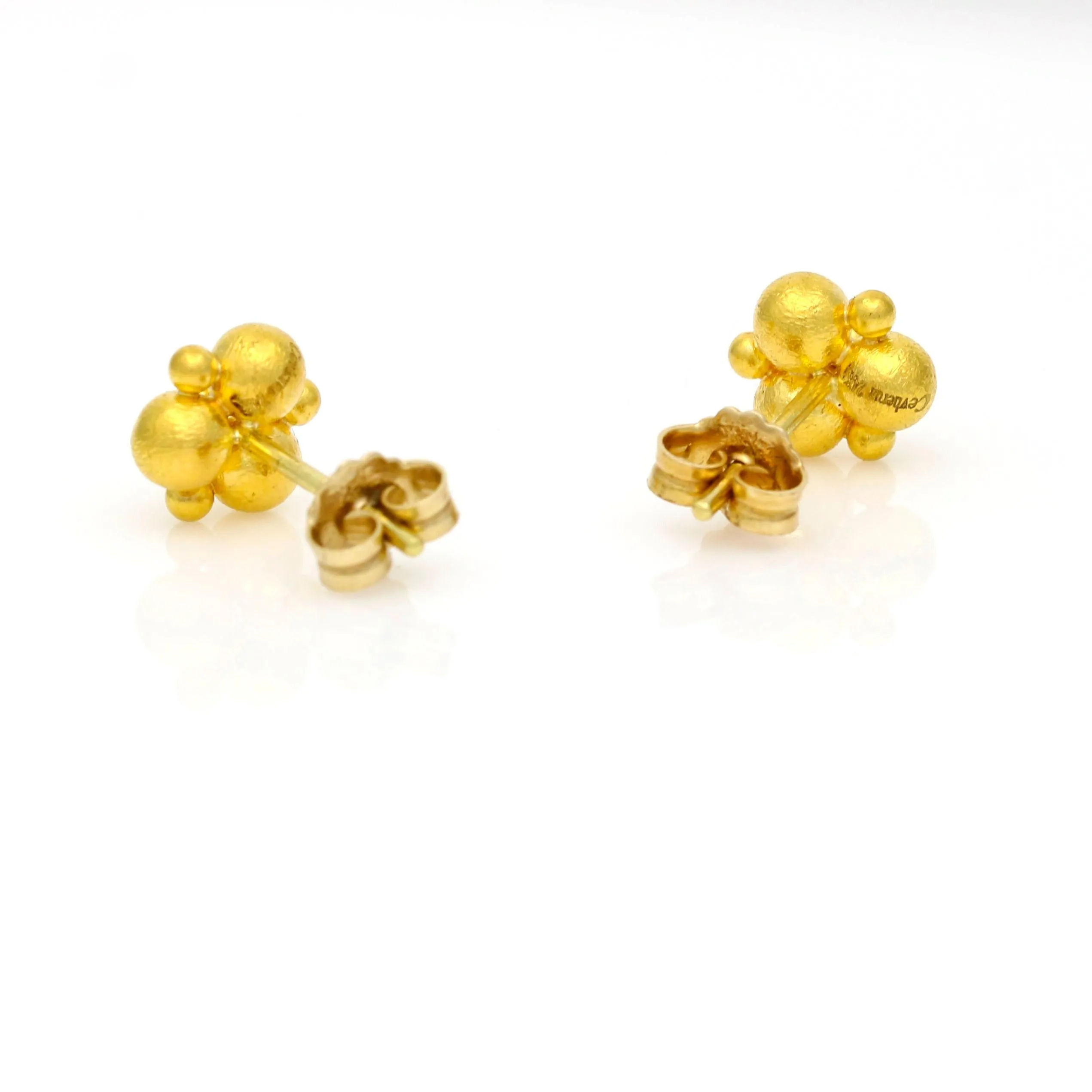 Cevherun 24k Gold Women's Stud Earrings