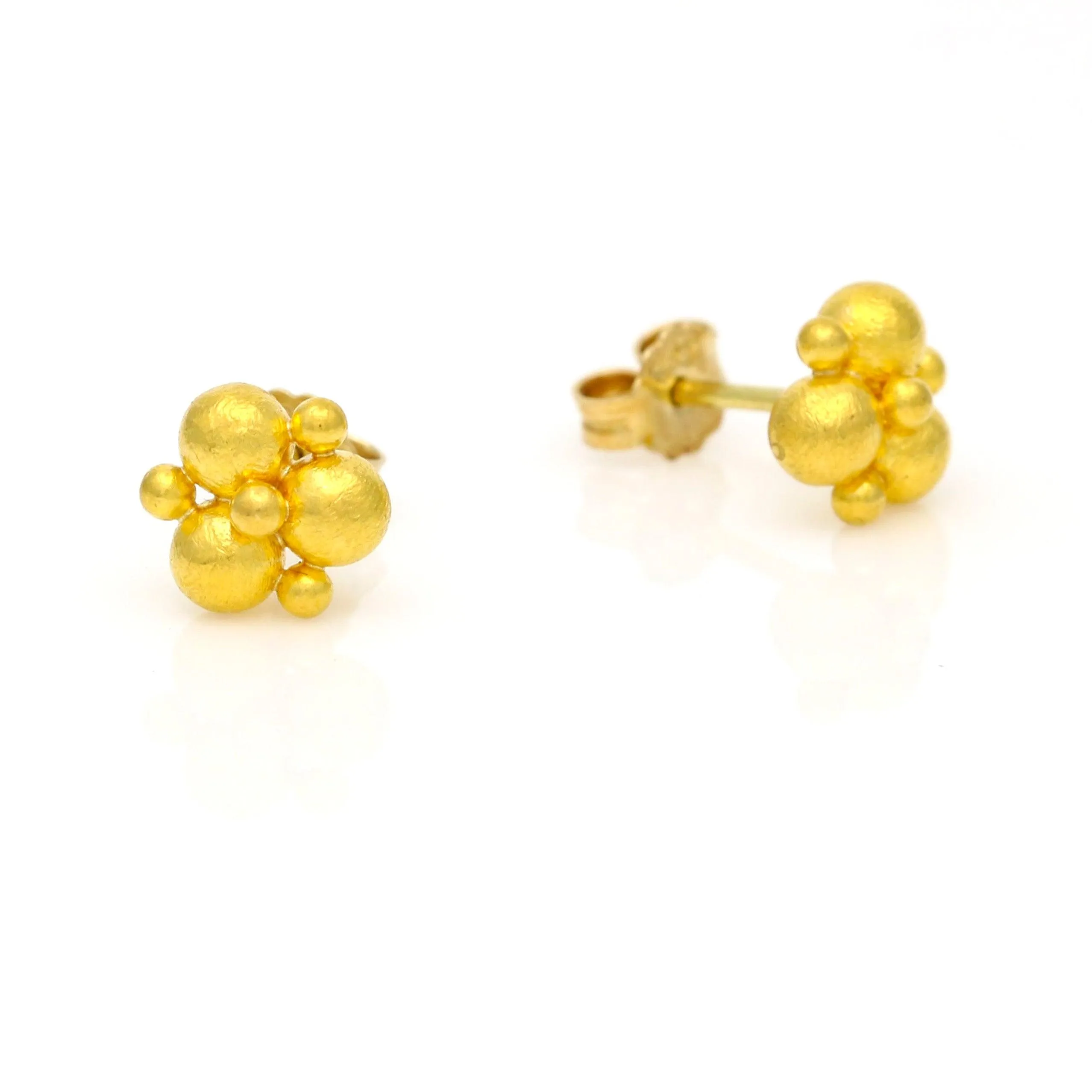 Cevherun 24k Gold Women's Stud Earrings