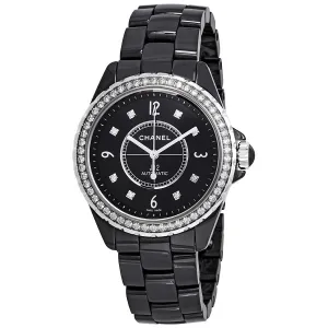 Chanel J12 Automatic Diamond Black Ceramic Watch H3109