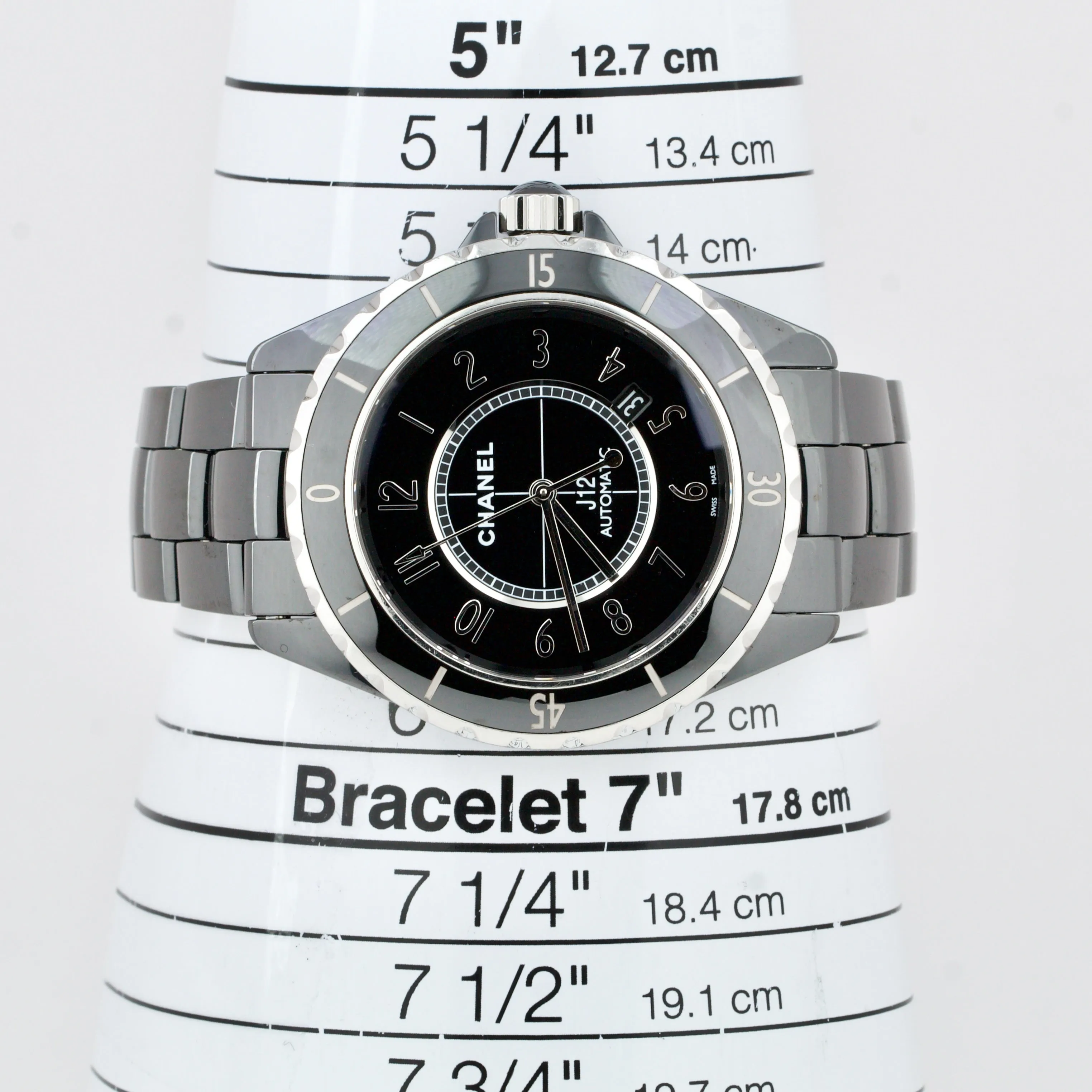Chanel J12 Black Ceramic Stainless Steel Automatic 42mm Chronograph Watch H3131