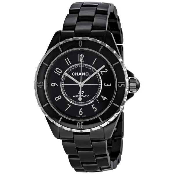 Chanel J12 Black Dial Ceramic Automatic Unisex Watch H2980