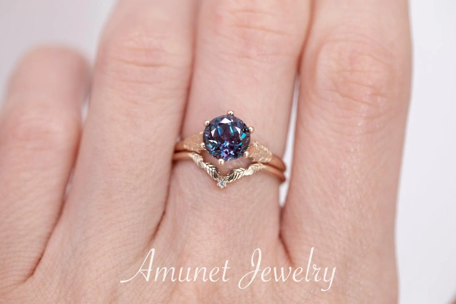 Chatham solitaire alexandrite engagement ring,  alexandrite engagement ring.