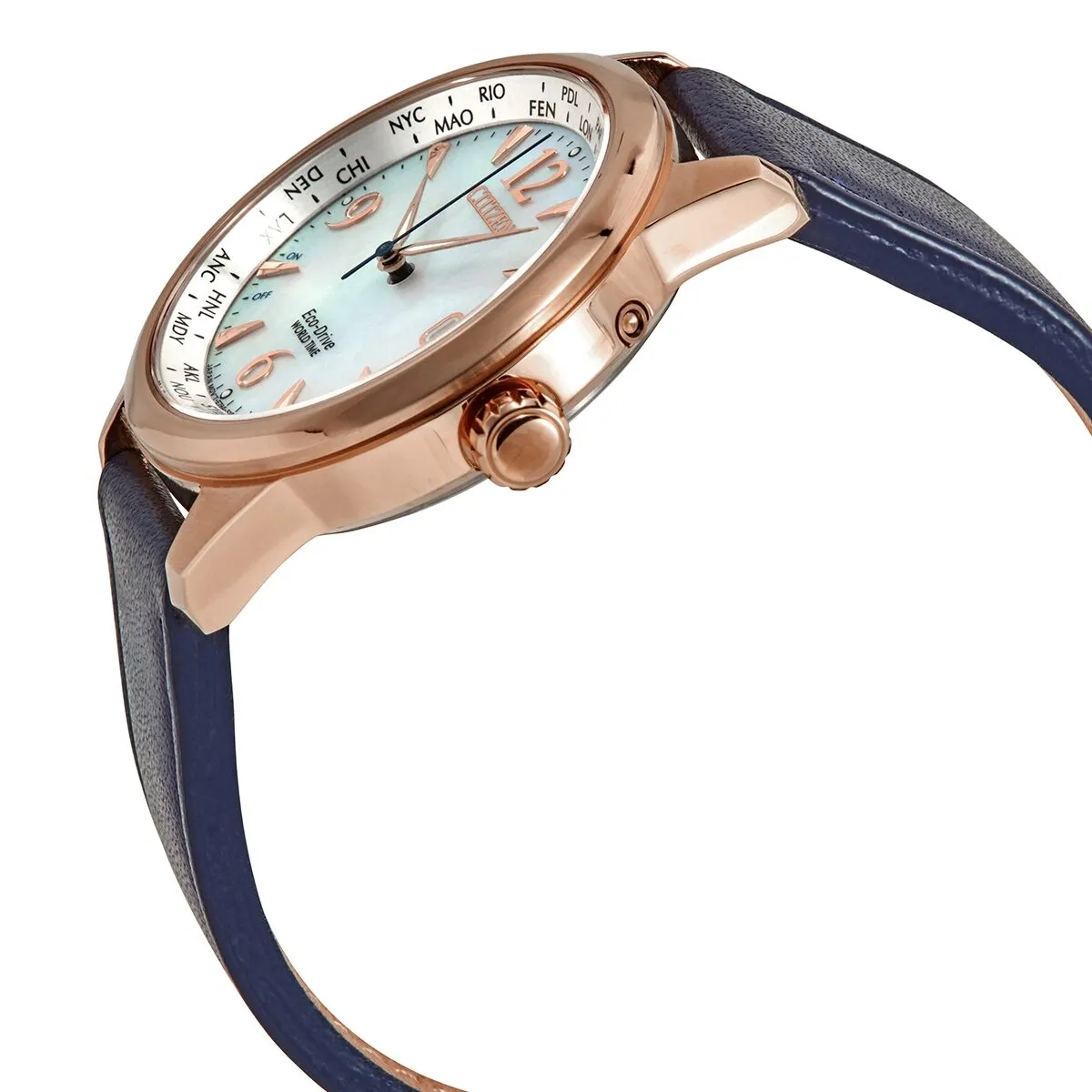 Citizen Perpetual World Time Quartz Ladies Watch FC8003-06D