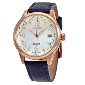 Citizen Perpetual World Time Quartz Ladies Watch FC8003-06D
