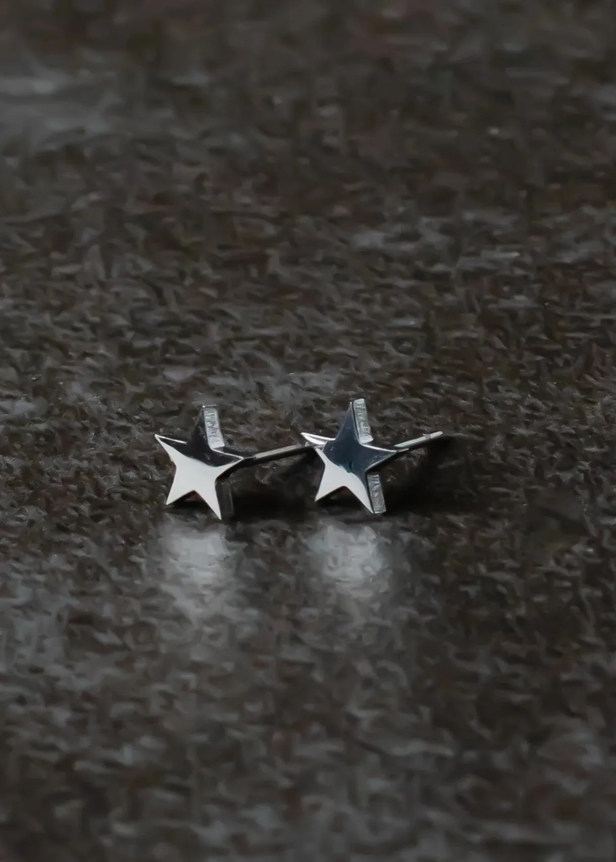 City View Star Stud Earrings Silver