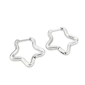 CJ3851 Wholesale Women's Minimalist Stainless Steel Star Earrings