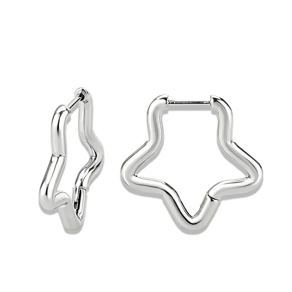 CJ3851 Wholesale Women's Minimalist Stainless Steel Star Earrings