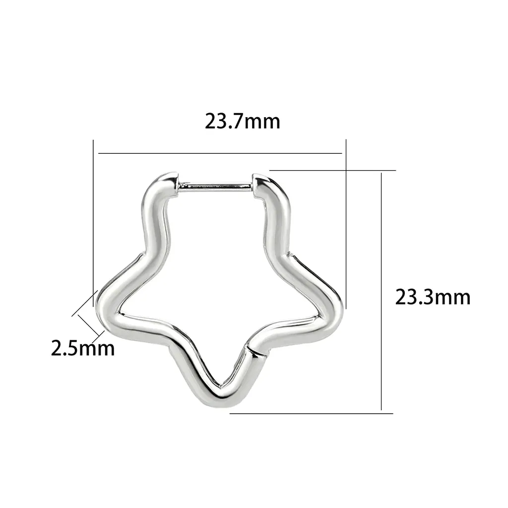CJ3851 Wholesale Women's Minimalist Stainless Steel Star Earrings