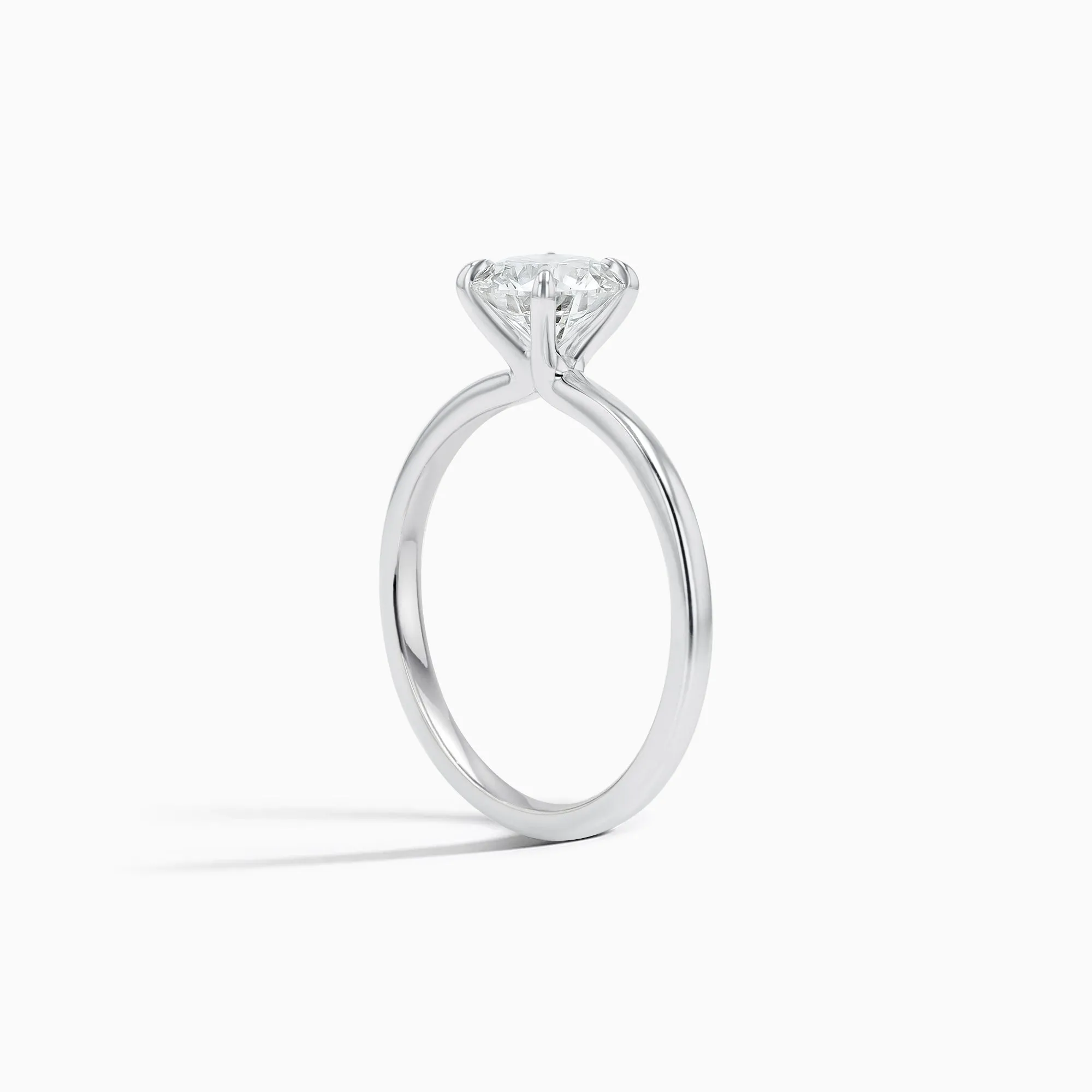 Classic 1 ct. Lab Diamond Solitaire Ring in 18K White Gold