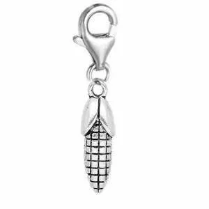 Clip on Corn on the Cob Bead for European Jewelry w/ Lobster Clasp