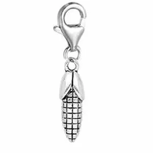 Clip on Corn on the Cob Bead for European Jewelry w/ Lobster Clasp