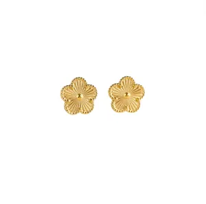 Clover Stud Earrings - Gold