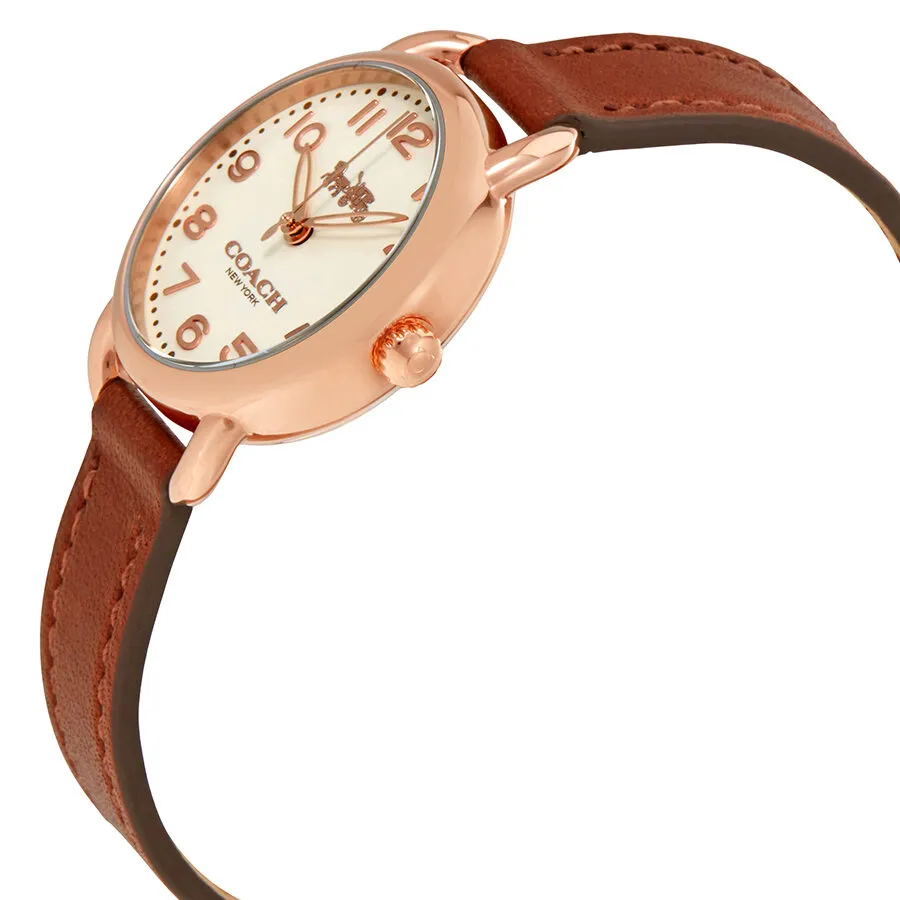 Coach Delancey Cream Dial Ladies Leather Watch 14502751