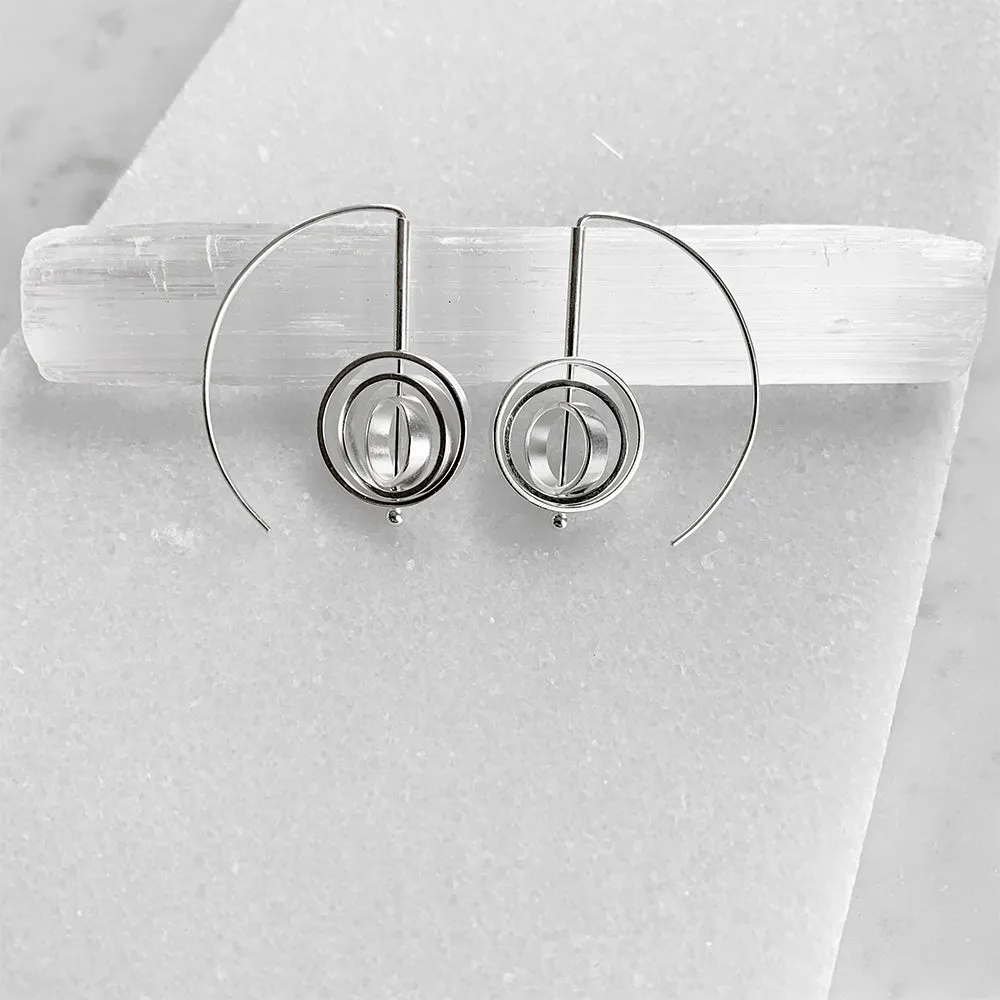 Concentric Circle Staple Earrings