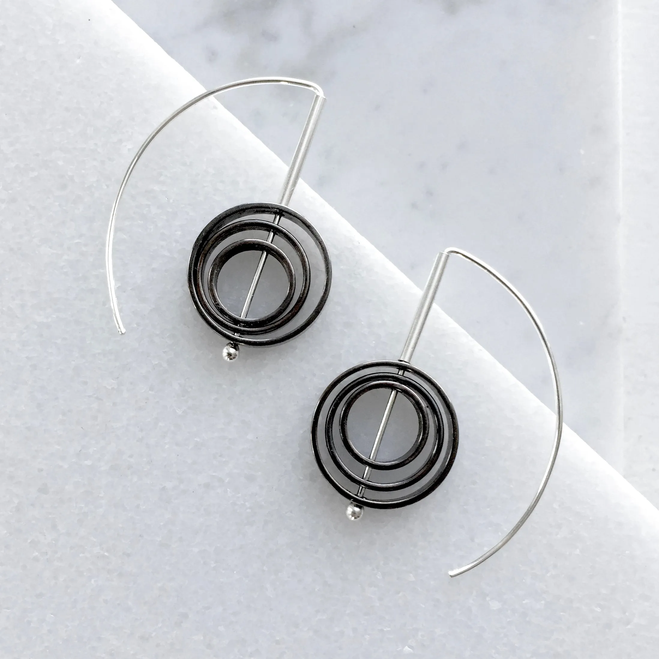 Concentric Circle Staple Earrings