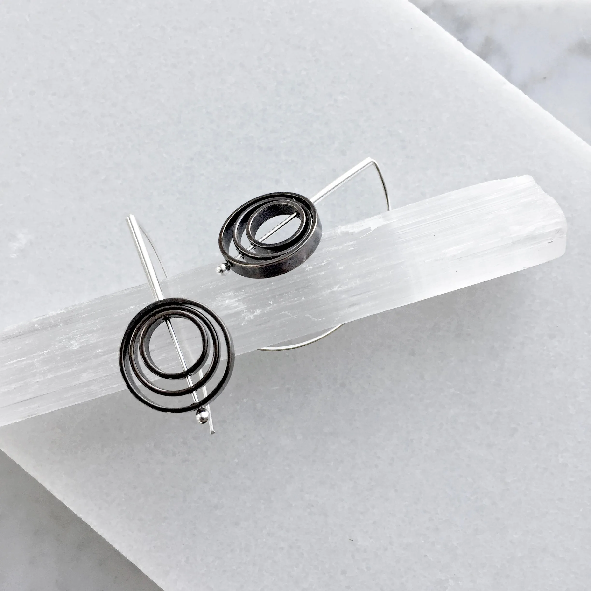 Concentric Circle Staple Earrings