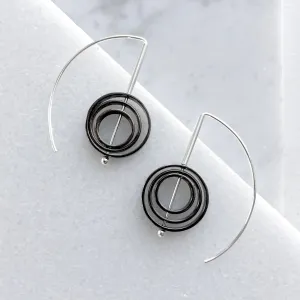 Concentric Circle Staple Earrings