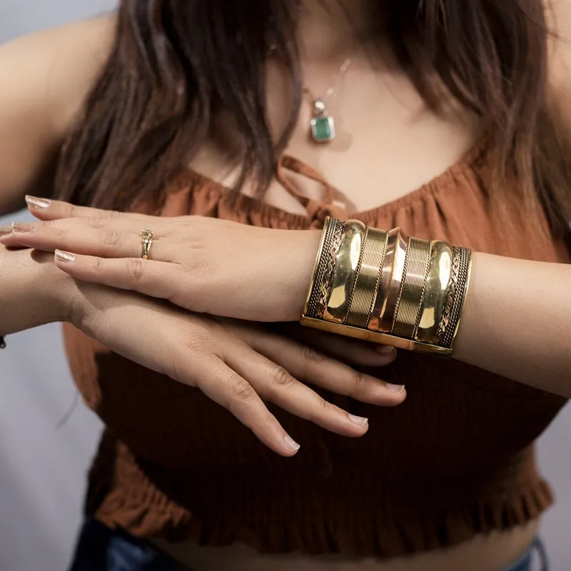 Copper Bracelet for Men and Women 99.9% Pure Copper Fashion Bangle 6.8" Adjustable Size Healthy Bracelet