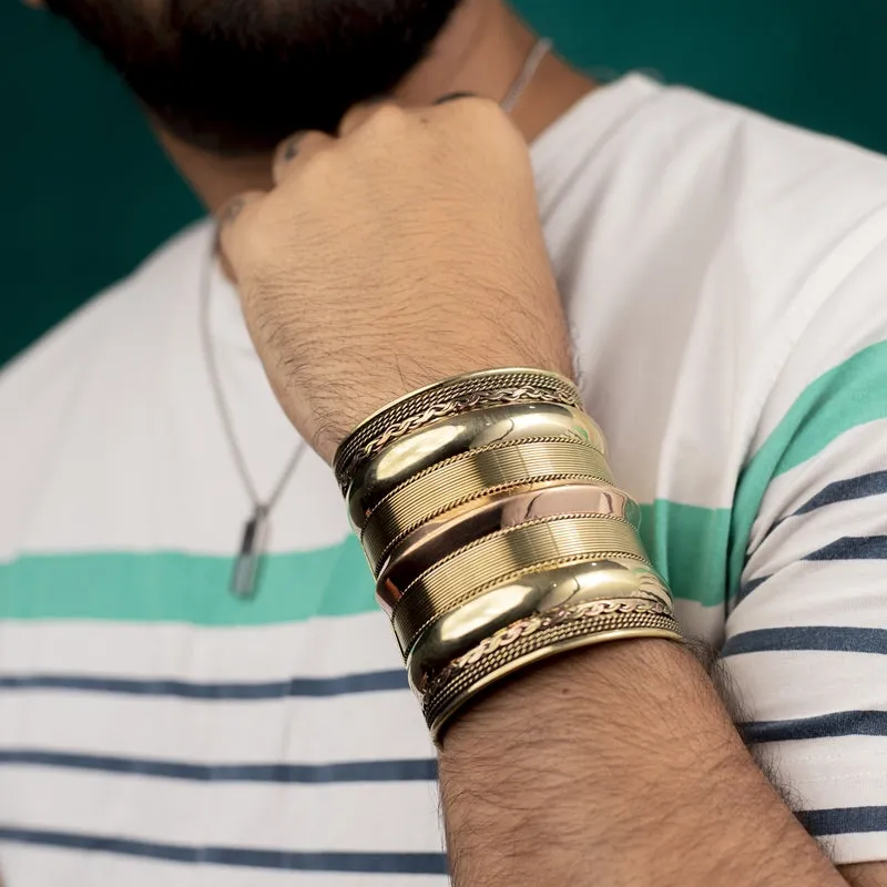 Copper Bracelet for Men and Women 99.9% Pure Copper Fashion Bangle 6.8" Adjustable Size Healthy Bracelet