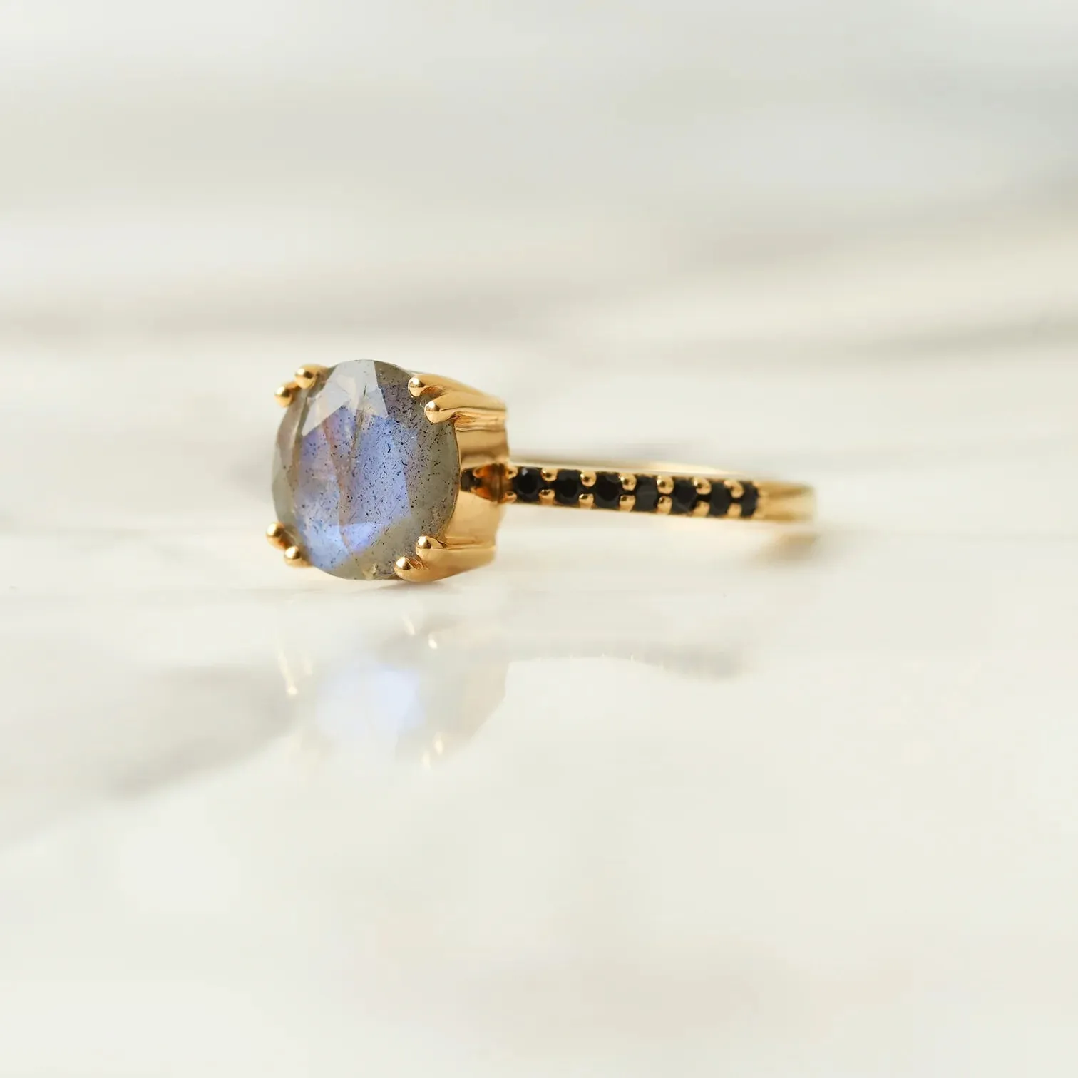Corinne Labradorite Solitaire Ring