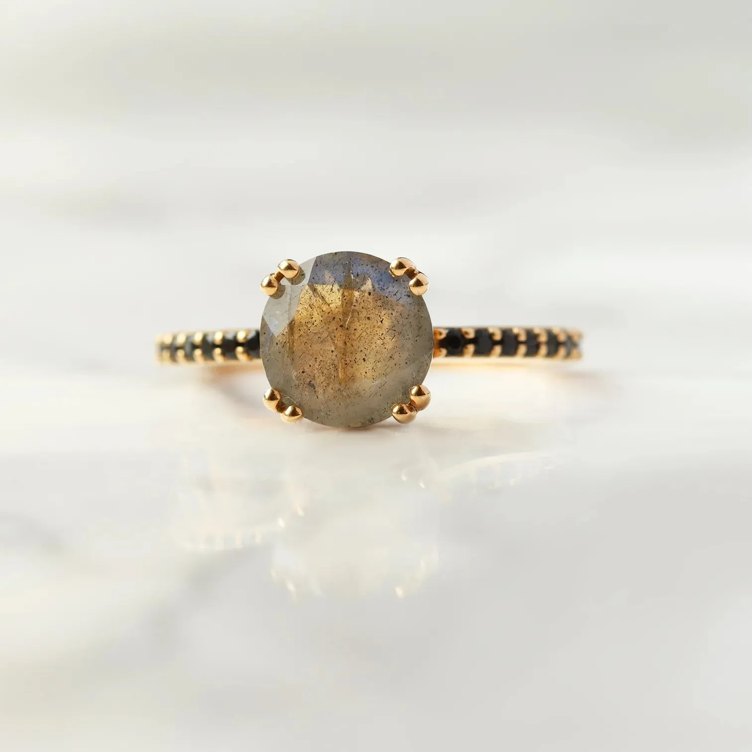 Corinne Labradorite Solitaire Ring