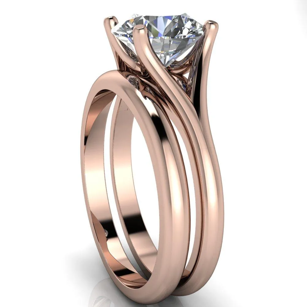 Dakota Round Center Stone 4 Prong Split Shank Ring