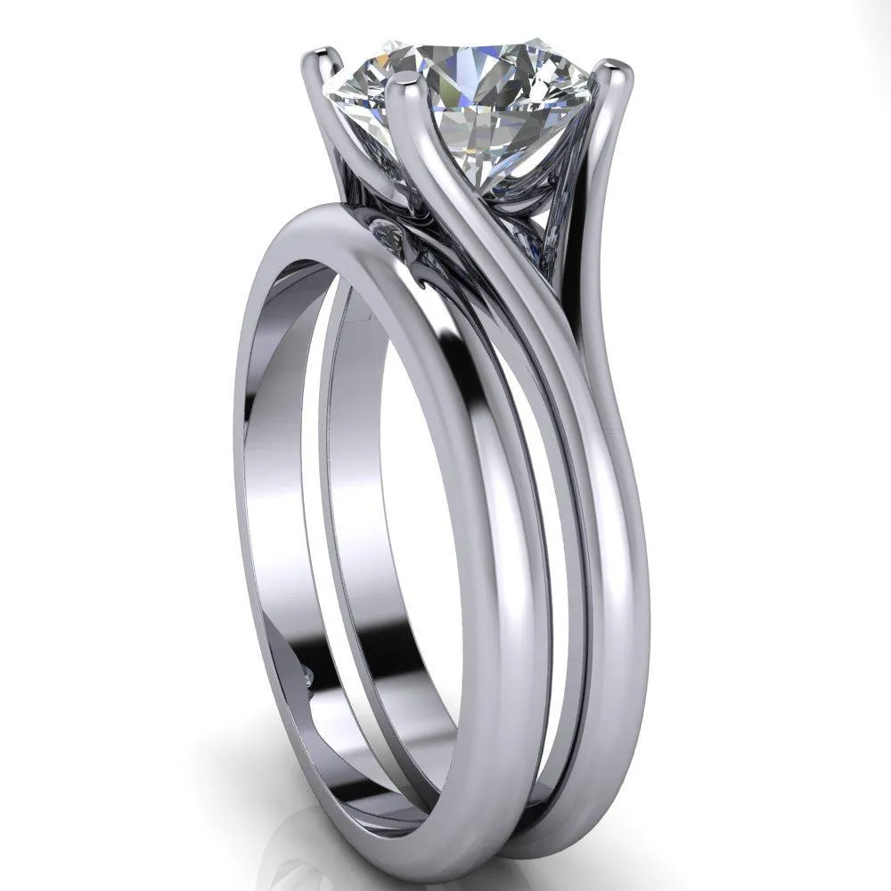 Dakota Round Center Stone 4 Prong Split Shank Ring