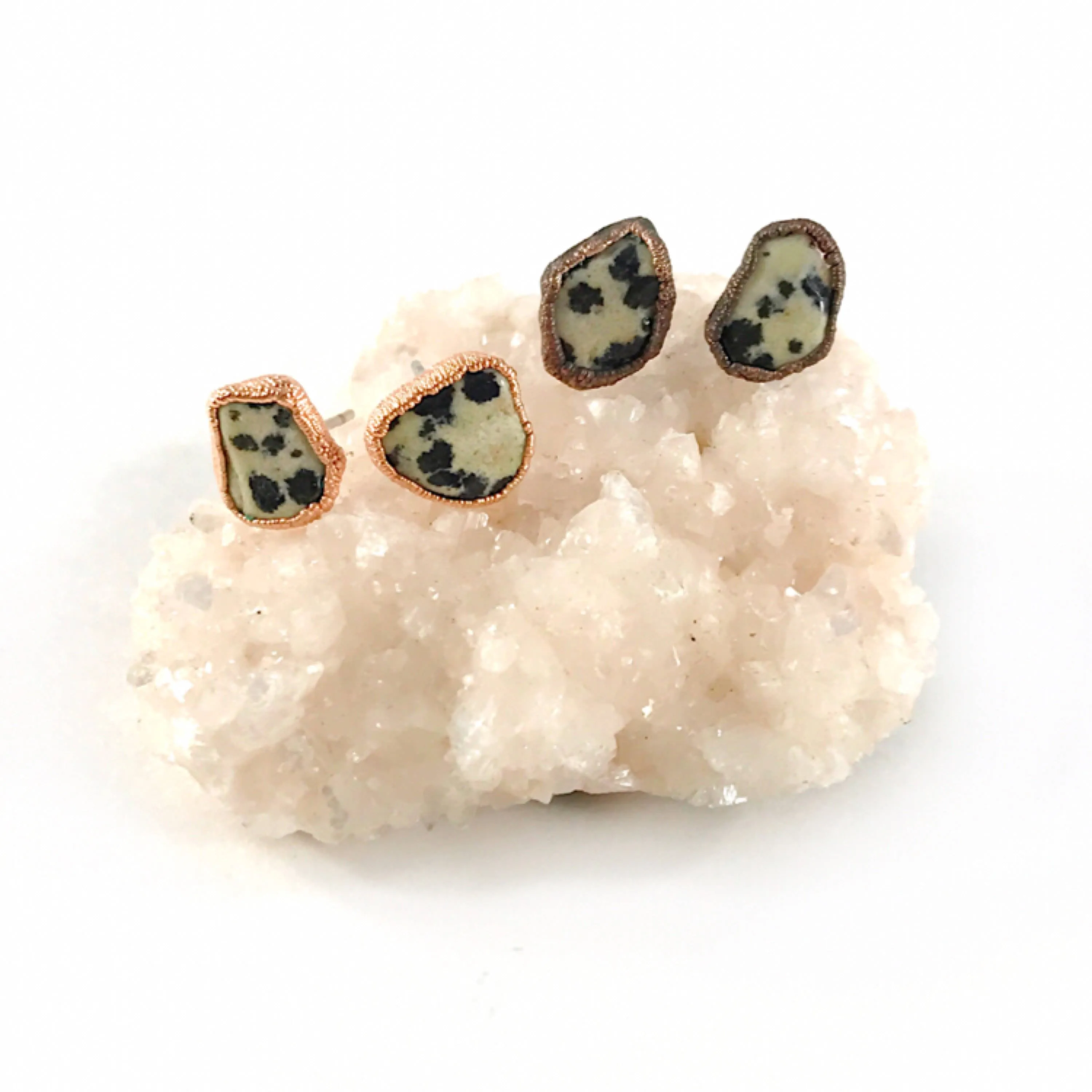 Dalmatian Jasper Stud Earrings