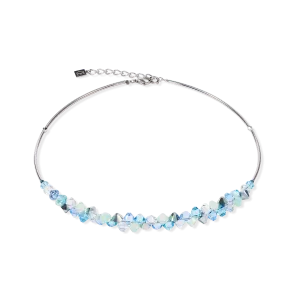 Dancing Crystal Necklace Blue Aqua