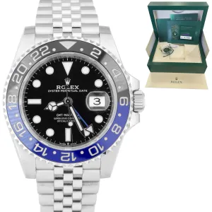 DEC 2021 Rolex GMT-Master II Batman Black Blue SS Ceramic 40mm 126710 BLNR B P