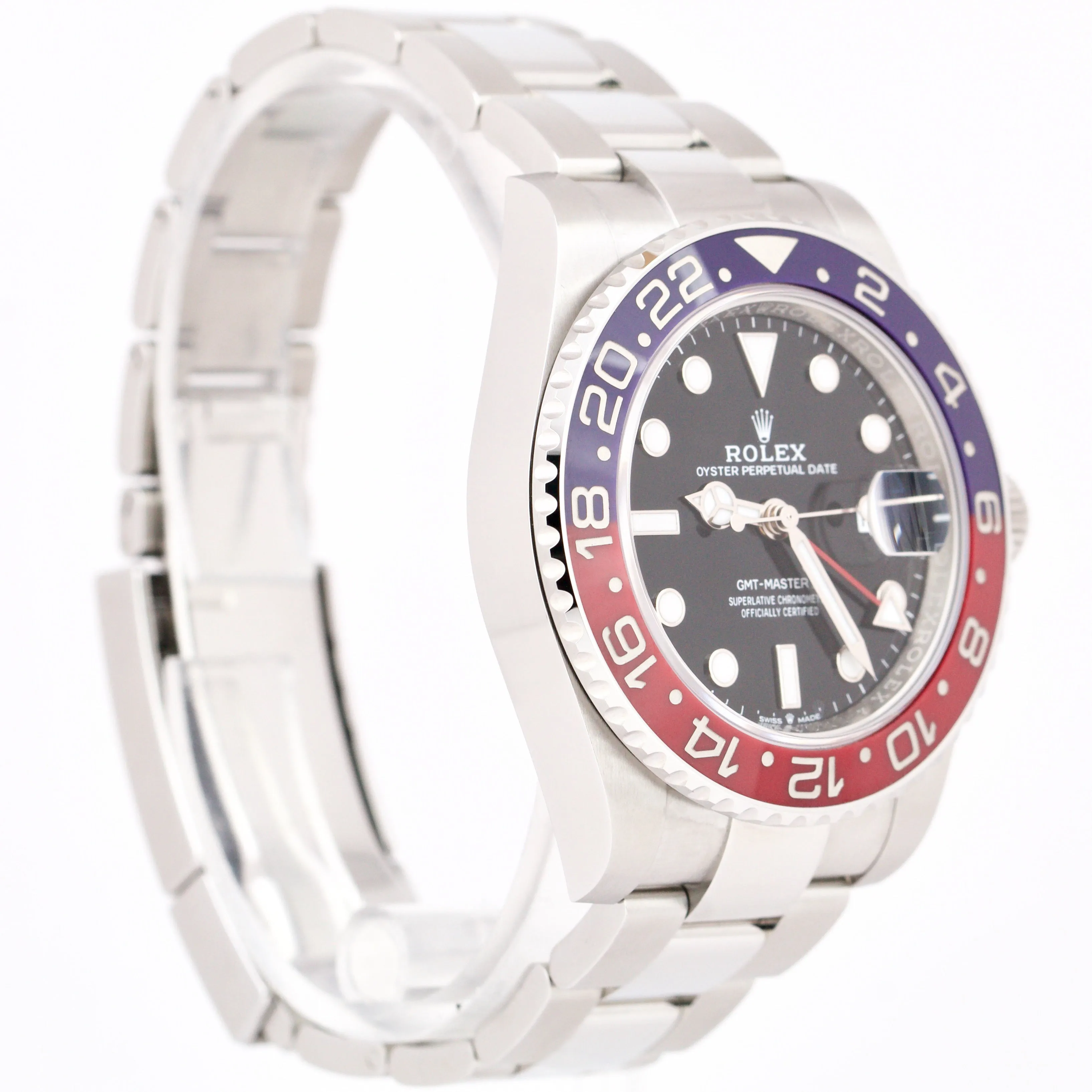 DEC 2022 Rolex GMT-Master II Ceramic PEPSI Blue Red 40mm PAPERS 126710 BLRO B P