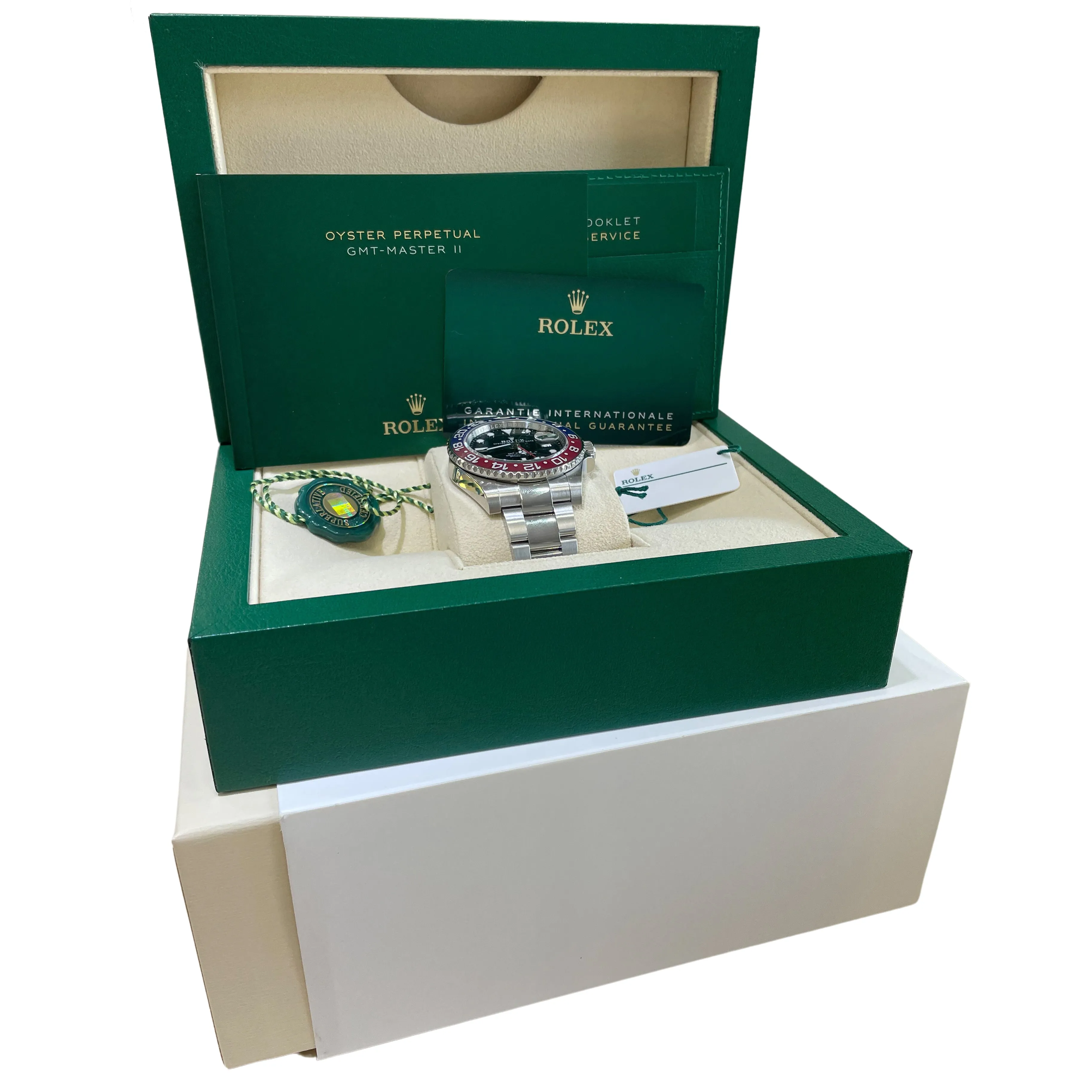 DEC 2022 Rolex GMT-Master II Ceramic PEPSI Blue Red 40mm PAPERS 126710 BLRO B P