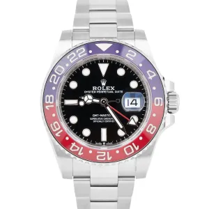 DEC 2022 Rolex GMT-Master II Ceramic PEPSI Blue Red 40mm PAPERS 126710 BLRO B P