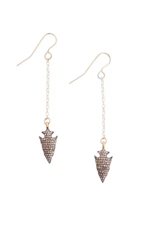 Diamond Arrowhead Earrings