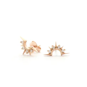 Diamond Beaded Arch with Spike Earrings