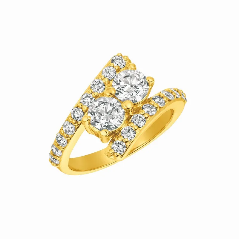 DIAMOND RING 14K ROSE GOLD (2 CTW) 1