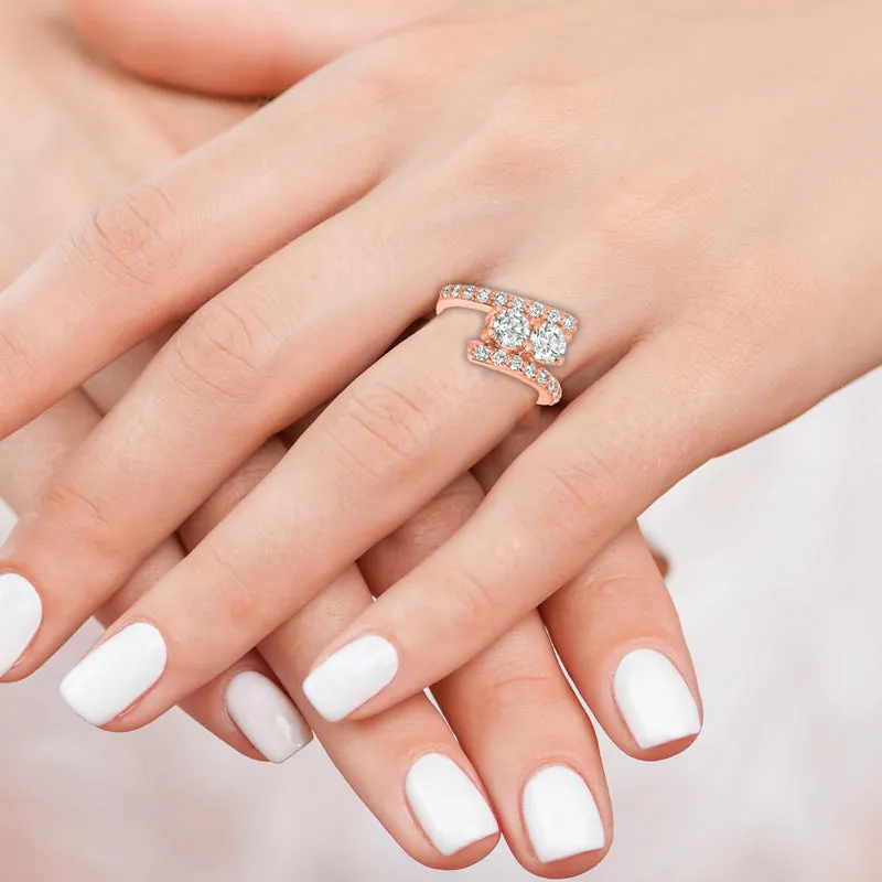 DIAMOND RING 14K ROSE GOLD (2 CTW) 1