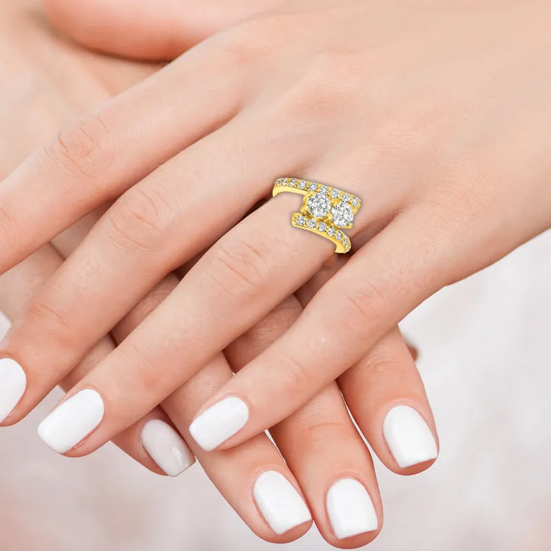 DIAMOND RING 14K ROSE GOLD (2 CTW) 1
