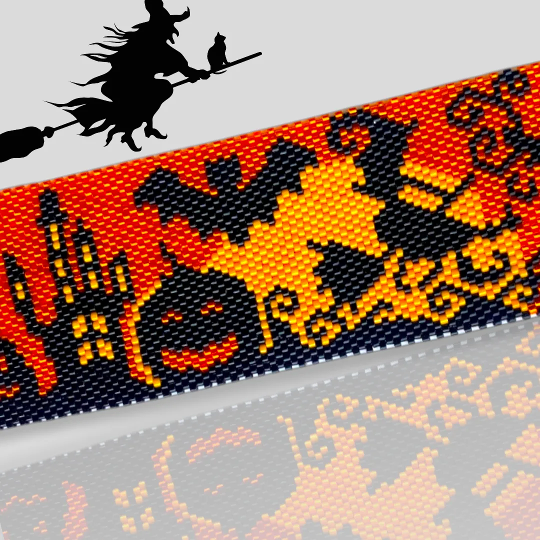 DIY Loom Pattern - Bracelet HALLOWEEN