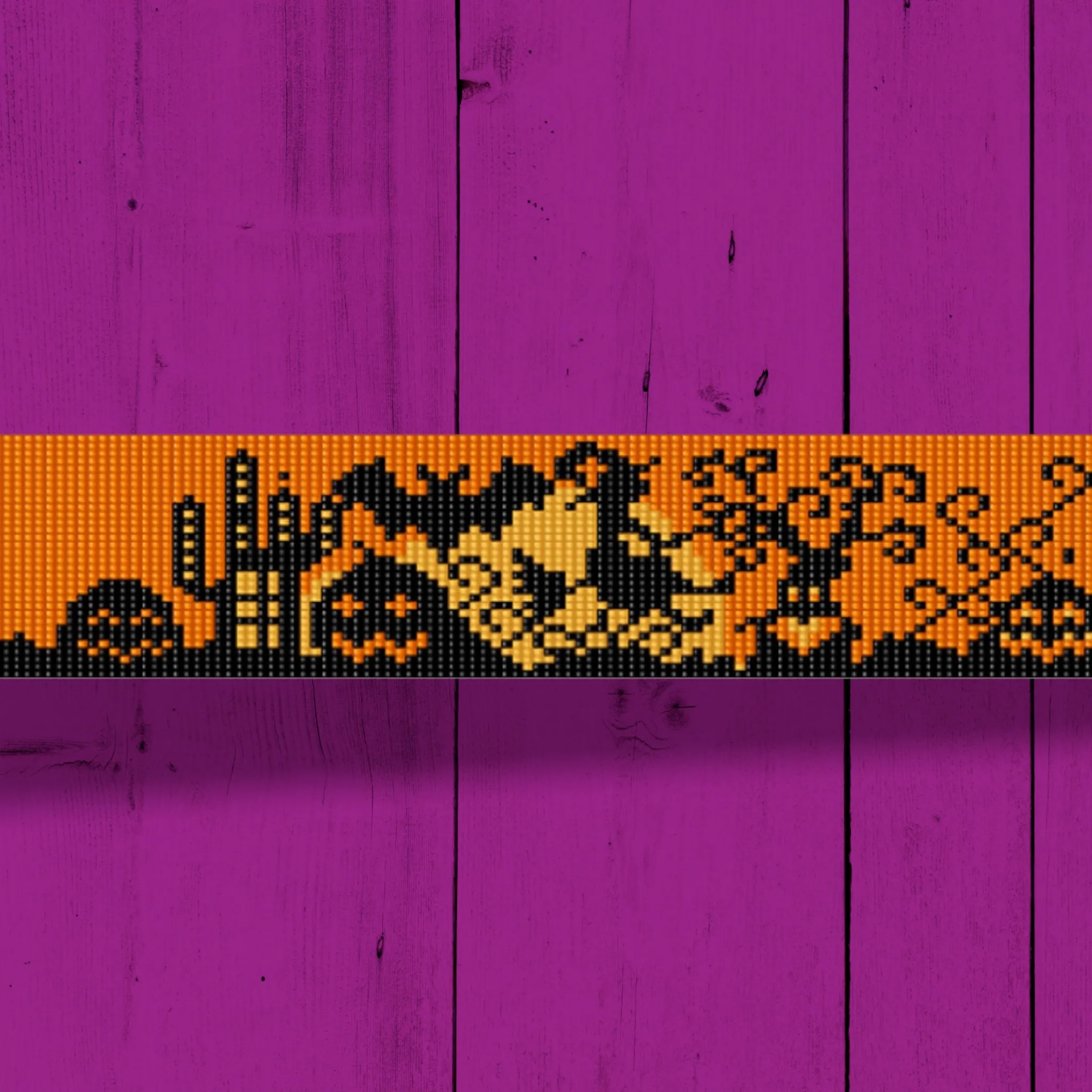 DIY Loom Pattern - Bracelet HALLOWEEN
