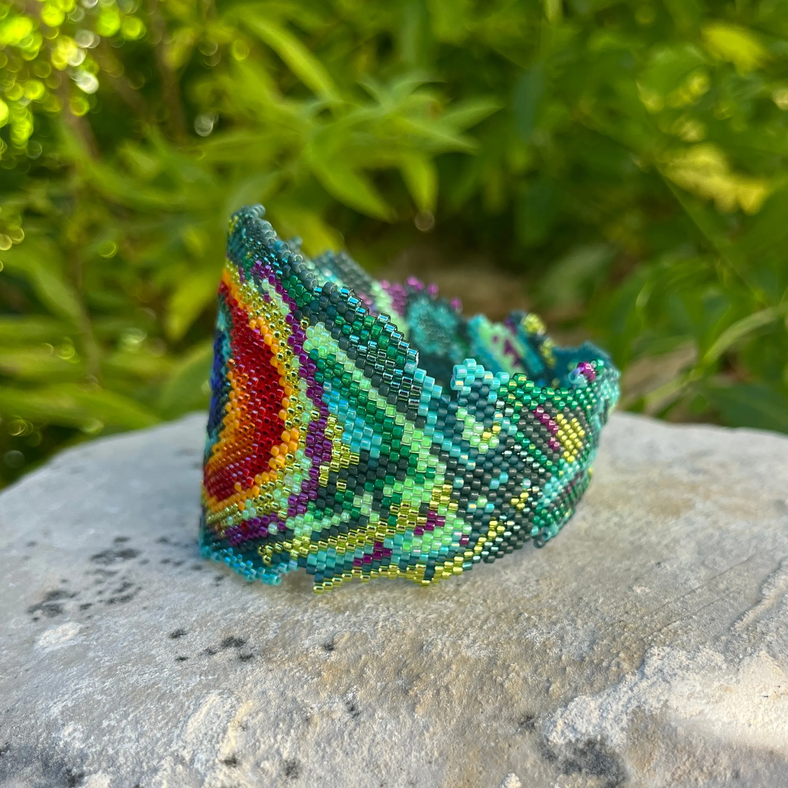 DIY Pattern Bracelet PEACOCK FEATHER