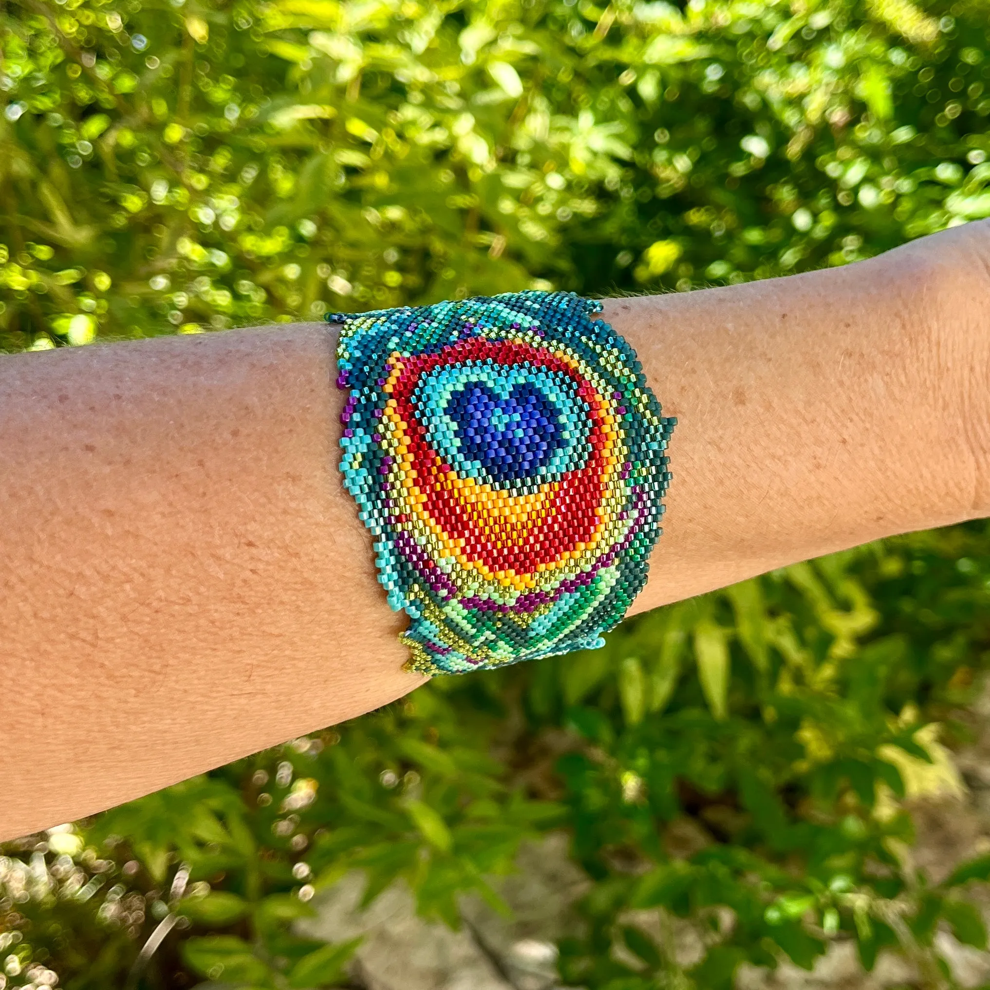 DIY Pattern Bracelet PEACOCK FEATHER